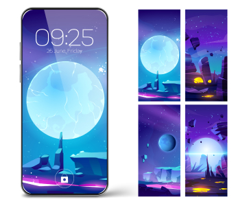Moon on the phone